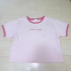 ハニーズ LサイズリブTシャツ 半袖 ピンク　Honeys 服のサムネイル