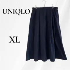 UNIQLO　ユニクロ　ボリュームタックスカート XL ブラック　ウエストゴム