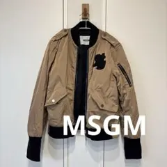 [美品][希少]MSGM /エムエスジーエム ワッペンMA1 48 黒 自衛隊グッズ BUZZ RICKSON MA-1 TOPGUN 仕様 カスタムフライト