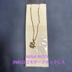 NINARICCI NRロゴモチーフネックレス ラインストーン ゴールド系レトロのサムネイル