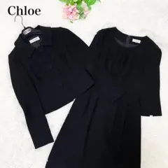 【美品】クロエCHLOE 喪服ブラックフォーマルワンピーススーツ　9号M 楽天市場】美品【中古】クロエ Chloe ブラックフォーマル