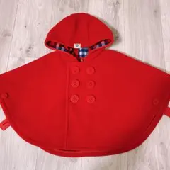 MIKIHOUSE 赤　ベビーポンチョ