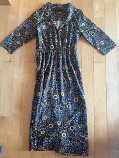 幾何学模様ワンピース ロングワンピース