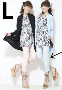 美品 アンドラブ Lサイズ カメリアレース付き パンツ &LOVE QVC