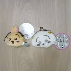 【新品・未使用】ちいかわ　ミニがま口ポーチ うさぎ 2点セット