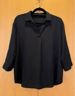 UNIQLO ユニクロ　大きいサイズ　ブラウス　シャツ　ブラック　XL