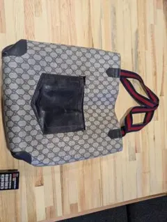 GUCCI GGプラス トートバッグ ネイビーのサムネイル