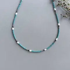 ターコイズビーズネックレス