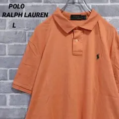 【ポロラルフローレン】半袖ポロシャツ オレンジ US古着⑥