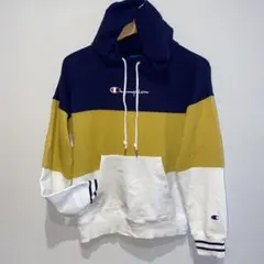 Champion パーカー【美品】カラープロック　ネイビー/イエロー/ホワイト/