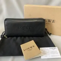 LOEWE ロエベ 長財布 ヘリテージ ロゴ型押し ラウンドファスナー
