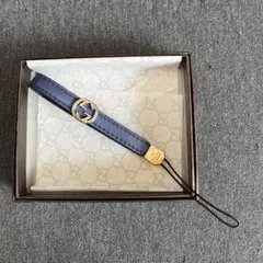 【未使用新品】【正規品】GUCCI 青 レザー ストラップ