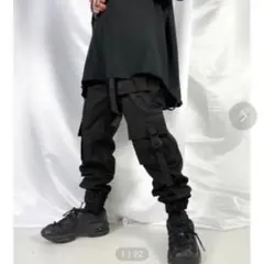 黒 カーゴパンツ ワークパンツ Y2Kのサムネイル