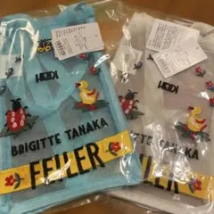 フェイラー ブリジットタナカ　コラボ　ミニショルダー　ホワイトとブルー