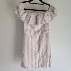 ホリスター　ストライプ柄 オフショルダー ワンピース ピンク