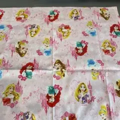 ディズニープリンセス プリント生地 ピンク