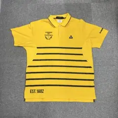 le coq sportif ストライプ ゴルフシャツ LL