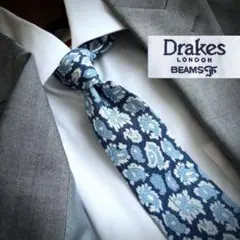 新品】Drake's／ドレイクス／レジメンタル／スフォデラート／ネイビー
