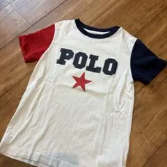 POLO Tシャツ 120cm ホワイト/レッド/ネイビー