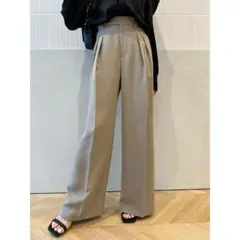 anuans アニュアンス タックフレアカットベスト カットテーパード