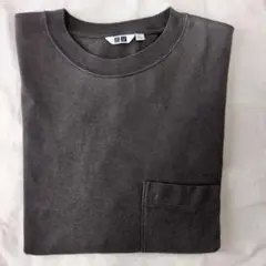 ユニクロU　メンズ　Lサイズ　クルーネックコットンティーシャツ　ブラウン