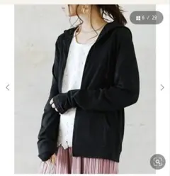 and it UVカット指穴ZIPパーカー 黒.グレー2枚セットのサムネイル