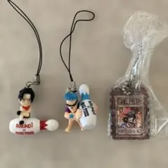 キーホルダー ストラップ ワンピース ラウンドワン 3個セット