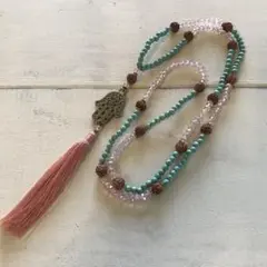 在庫処分セール アジアン エスニック ネックレス ビーズ フリンジ N-82