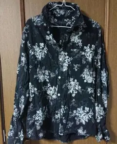 in the attic 花柄 長袖 シャツ L ブラック ホスト V系