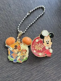 ディズニーシー　ピンバッチ　キーホルダー　2個セット