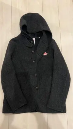 DANTON フード付きウールコート 38