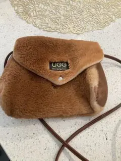 UGG シープスキン ショルダーバッグ ブラウン