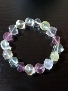 かわいい四角粒✨ MIXカラーフローライト ブレスレット