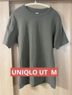 UNIQLOユニクロ　クルーネックTシャツ　オリーブ　ユニセックスM