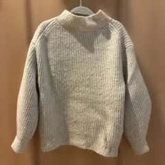 SIMPLICITE(シンプリシテェ)リブ編みハイネックセーター ベージュ