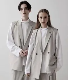 CLEL ダブルボタン ジレベスト