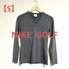 ☆【新品】NIKE GOLF グレー Vネック セーター 薄手　S