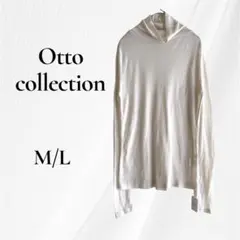 新品　Otto ハイネックカットソー　ベージュ　長袖カットソー　透け感有　ML