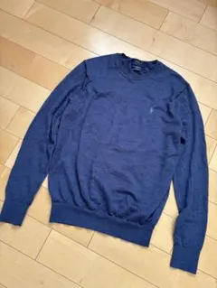 美品✨ラルフローレン・上品ブルー・セーターM・ニット