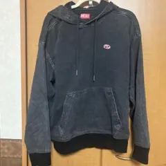 DIESEL ダークグレー デニムパーカー