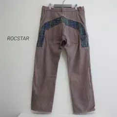 ROCSTAR HECTIC 2002AW バックチェック デニムパンツ 茶 Lのサムネイル