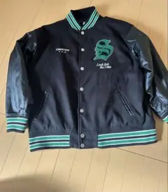 STARTER スタジャン 黒色 緑色刺繍