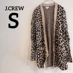 早い者勝ち‼️J.CREW 【S】 ヒョウ柄 カーディガン 長袖 ポケット