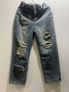 SHEIN ダメージデニム グレー