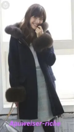 Apuweiser-riche　フードファー付5wayコート