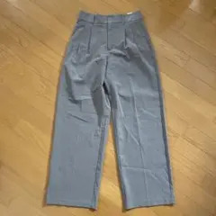 GU タックワイドパンツ M ブラウン