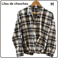 Lilou de chouchou チェック柄 プルオーバーシャツ M ゆったり