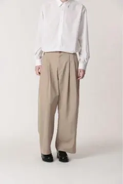 【L】MBハイエンド ベーシックワイドスラックス MORETHANCOTTONのサムネイル