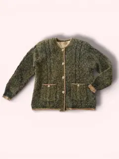 【在庫処分セール】ツイードジャケット グリーン系 ヴィンテージ　Y2K