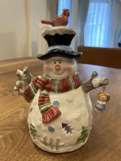 スノーマン　雪だるま　ロウソク立て